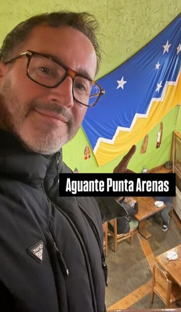 Eduardo Fuentes de vacaciones en Punta Arenas