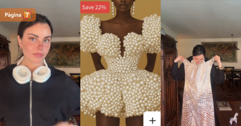 Emilia Dides sacó risas al mostrar fallida compra de vestidos en internet: 