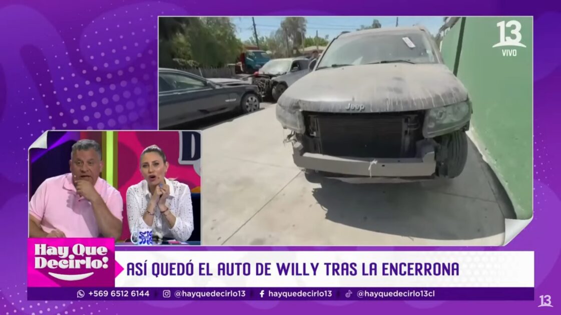 Willy Sabor mostró cómo quedó su auto tras sufrir violenta encerrona: “No sé qué voy a hacer”
