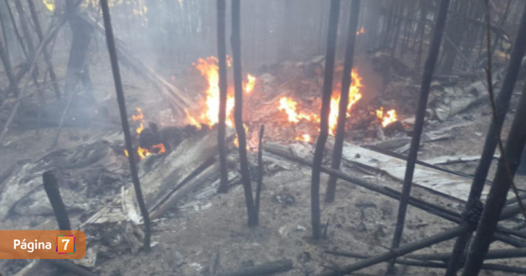 Cae helicóptero en Paredones: aeronave se incendió y provocó desastre forestal