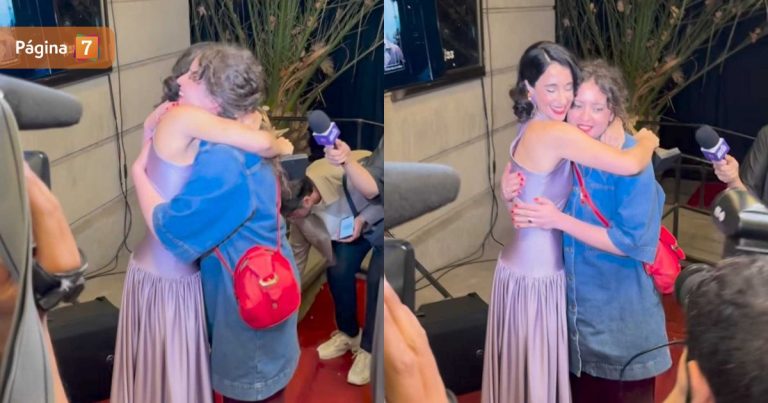 El emotivo abrazo de Elisa Zulueta a Paloma Salas tras ganar su primer Caleuche: 