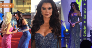 Emilia Dides lució vestido de Lennin Villarroel