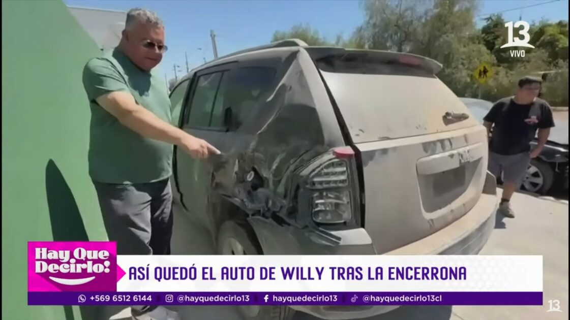 Willy Sabor mostró cómo quedó su auto tras sufrir violenta encerrona: “No sé qué voy a hacer”