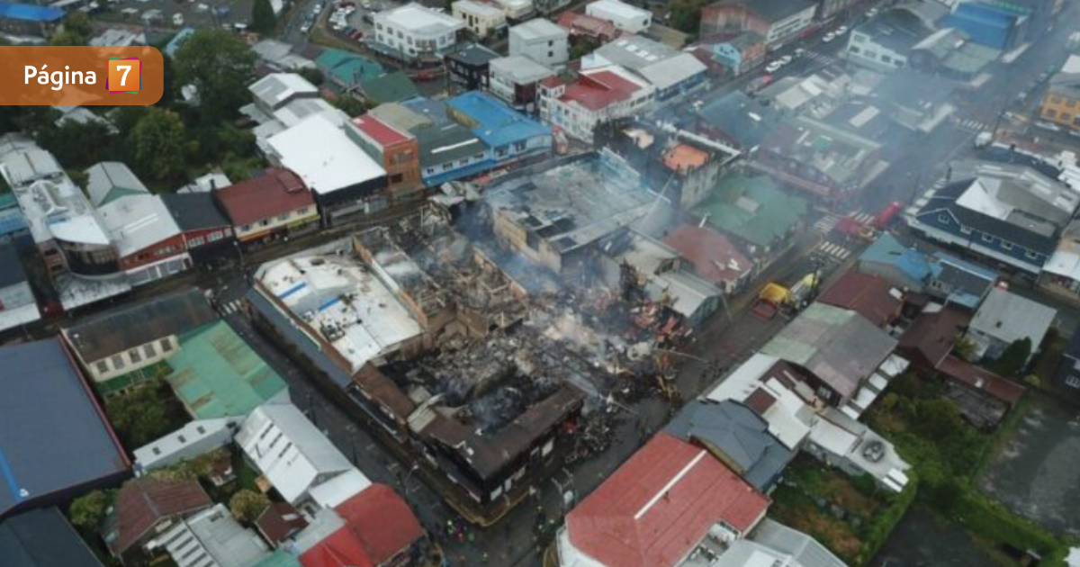 Declaran emergencia en Ancud megaincendio suma 300 damnificados y 60 locales afectados