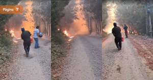 Impactante video muestra incendio en Galvarino Estamos rodeados