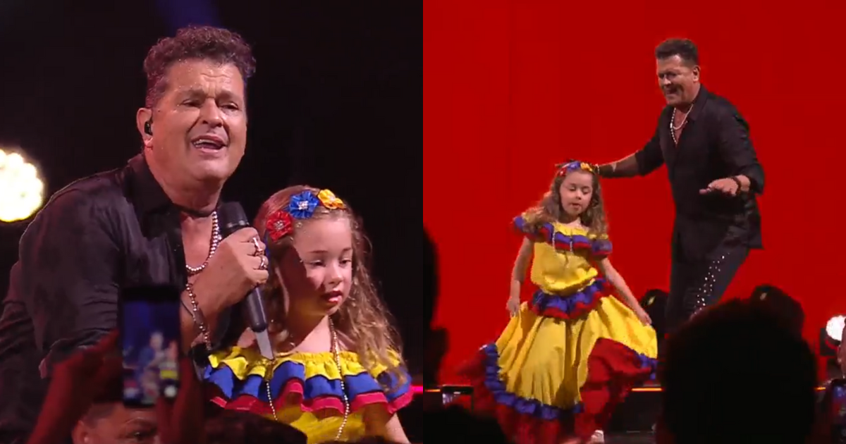 Niña se robó la película en show de Carlos Vives en Viña 2025: se subió al escenario a bailar