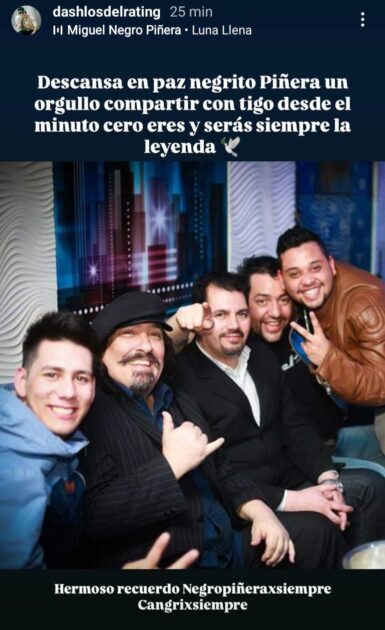 Dash despidió a Miguen Negro Piñera tras su muerte