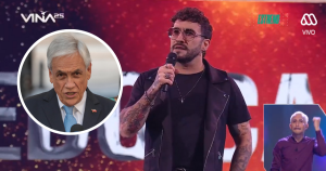 Los audaces chistes de Edo Caroe sobre Sebastián Piñera en Viña 2025: "A prueba de agua"