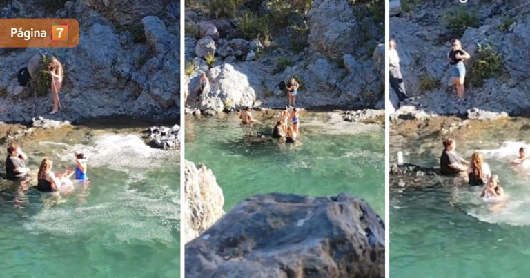 Viralizan registro de mujeres lavándose el pelo en Radal Siete Tazas: causó indignación en redes