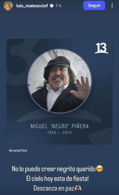 Luis Mateucci despidió a Miguel Negro Piñera