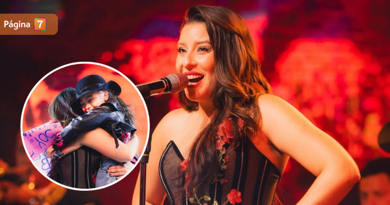 Niña sorprendió a María José Quintanilla con tierno cartel y logró subir al escenario con ella