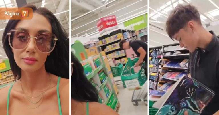 Pamela Díaz compartió video “retando” a Mateo en un supermercado: así le respondió su hijo