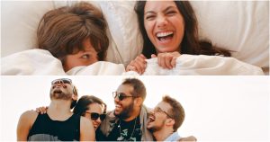 Personas sonriendo en el Día de la felicidad