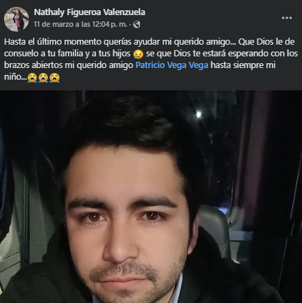 Amigos despiden a conductor fallecido.