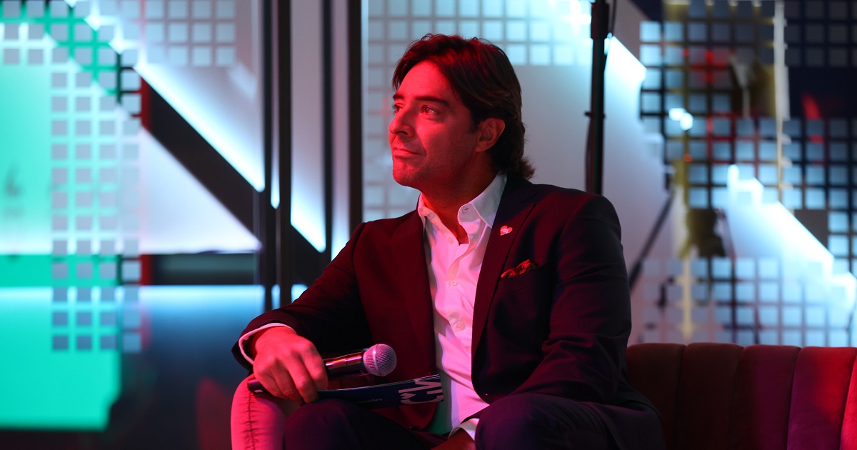 Cristián Riquelme durante el lanzamiento a la prensa de Amor a Ciegas