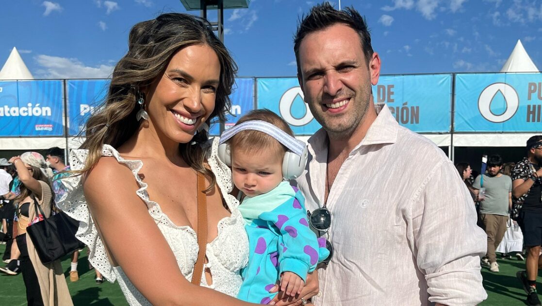 Vanesa Borghi y su esposo fueron con su hijo Teo a Lollapalooza