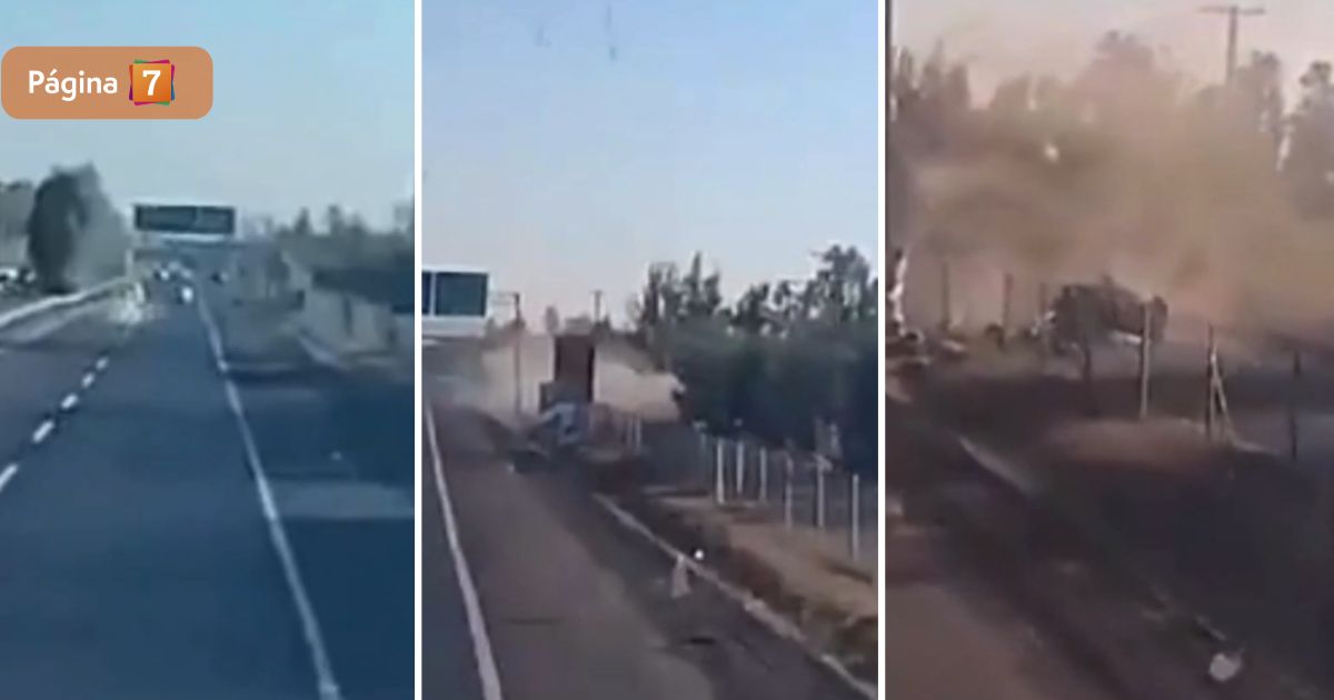 Dan a conocer el video del brutal accidente de tránsito en Requínoa que dejó cinco muertos