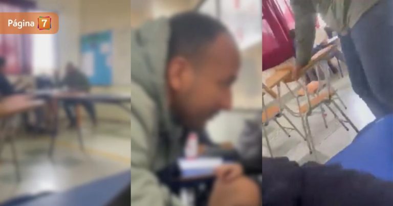 Profesor es grabado amenazando a alumno con pupitre: 