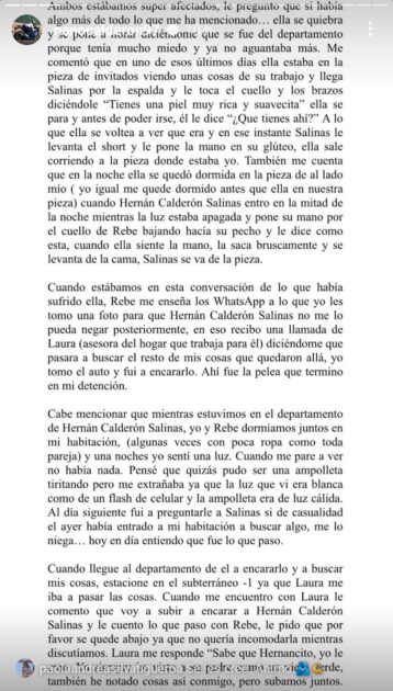 Nano Calderón reveló episodios de abuso de su padre, Hernán Calderón, con su pareja, Rebeca Naranjo 