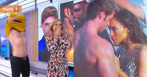 "Atención Spencer Tunick": Neme terminó sin polera y recreó escena de William Levy y JLo