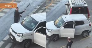 Pelea de conductores en Providencia