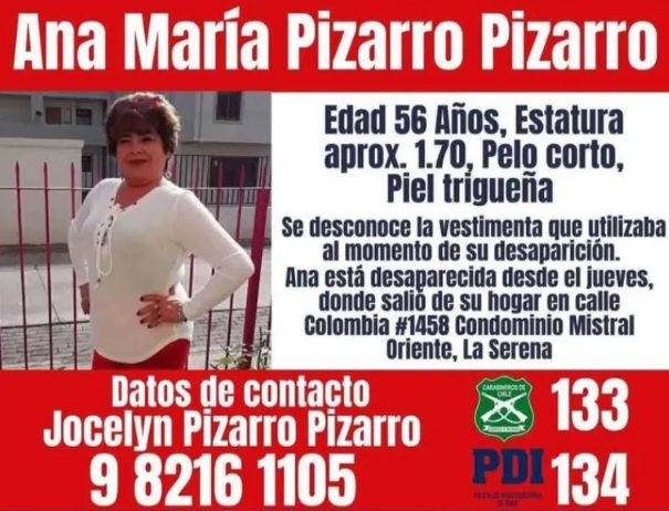 Persona extraviada en La Serena.