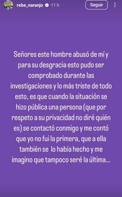Rebeca Naranjo, pareja de Nano, expuso abusos sufridos por parte de Hernán Calderón