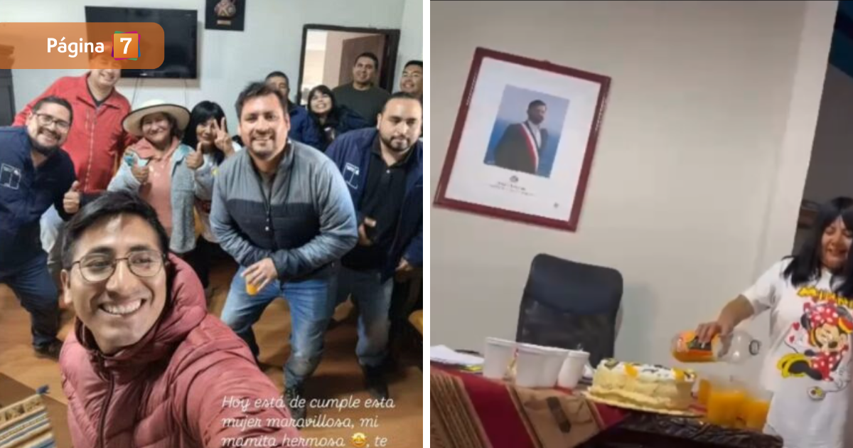 Delegado presidencial de Parinacota celebró cumpleaños de su mamá en oficina y horario laboral