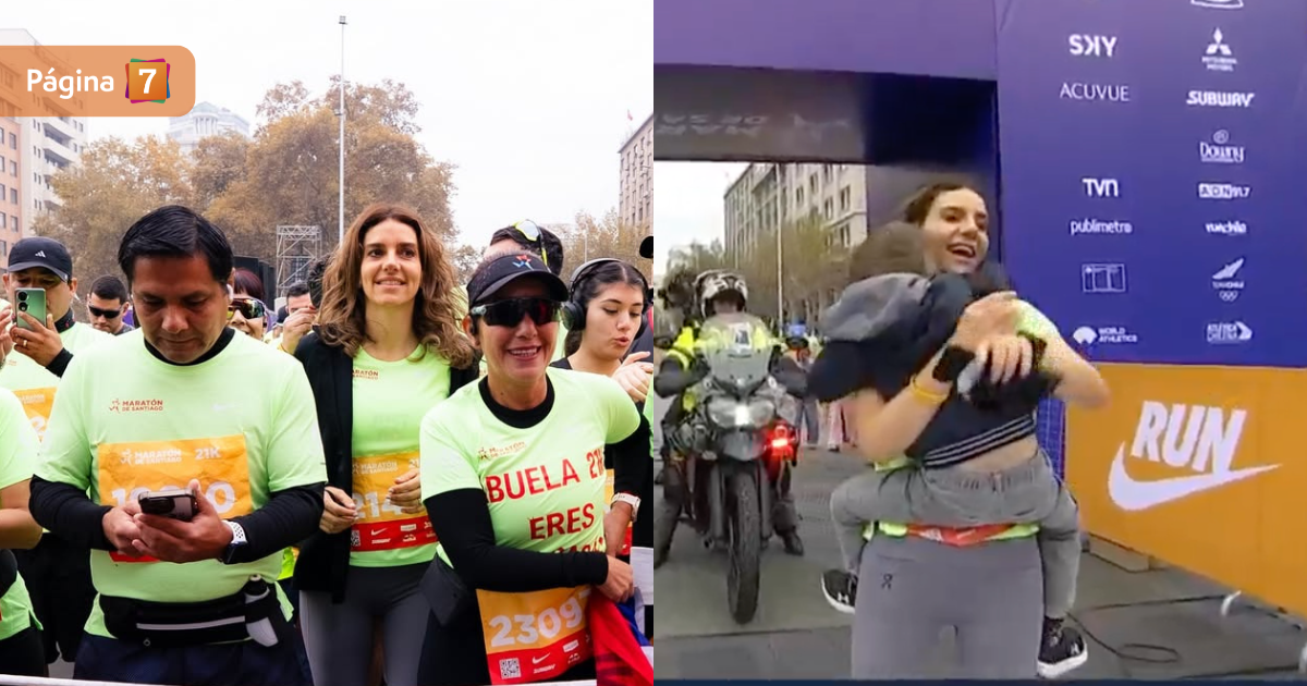 María Luisa Godoy en la Maratón de Santiago