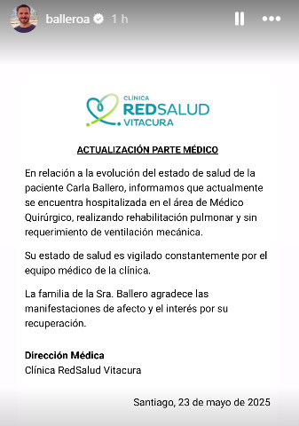 Álvaro Ballero actualizó el estado de salud de su hermana Carla: entregó alentador mensaje