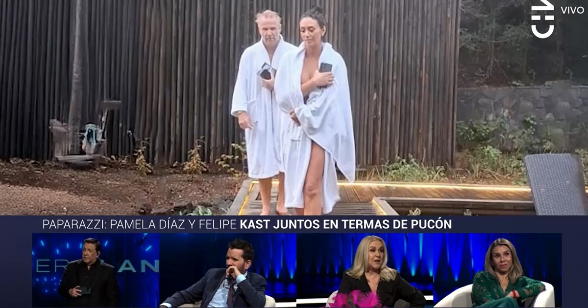 Pamela Díaz y Felipe Kast paparazzeados en termas de Pucón 