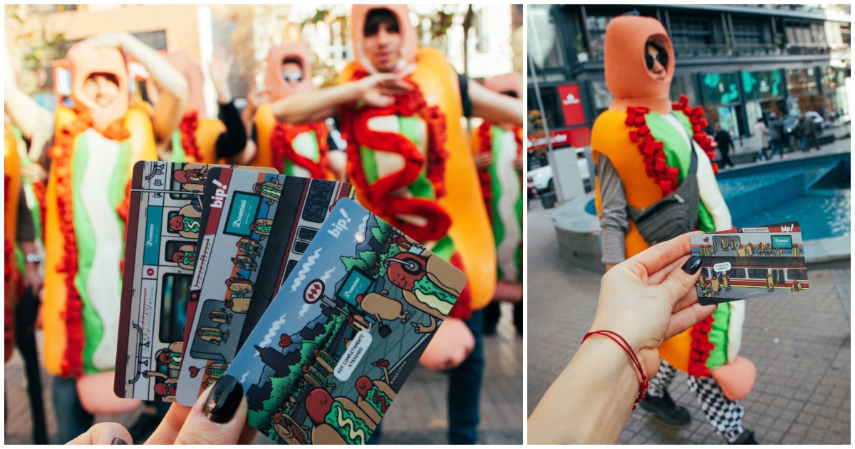 homenaje de Metro de Santiago al completo con la tarjeta Bip!