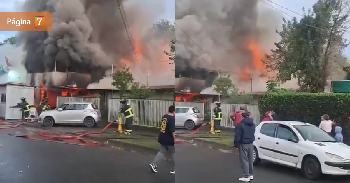 Incendio en Chiguayante deja cinco viviendas afectadas y 15 damnificados