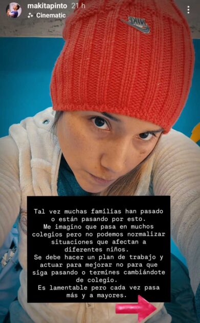 Makarena Pinto expuso que su hijo Agustín sufrió bullying