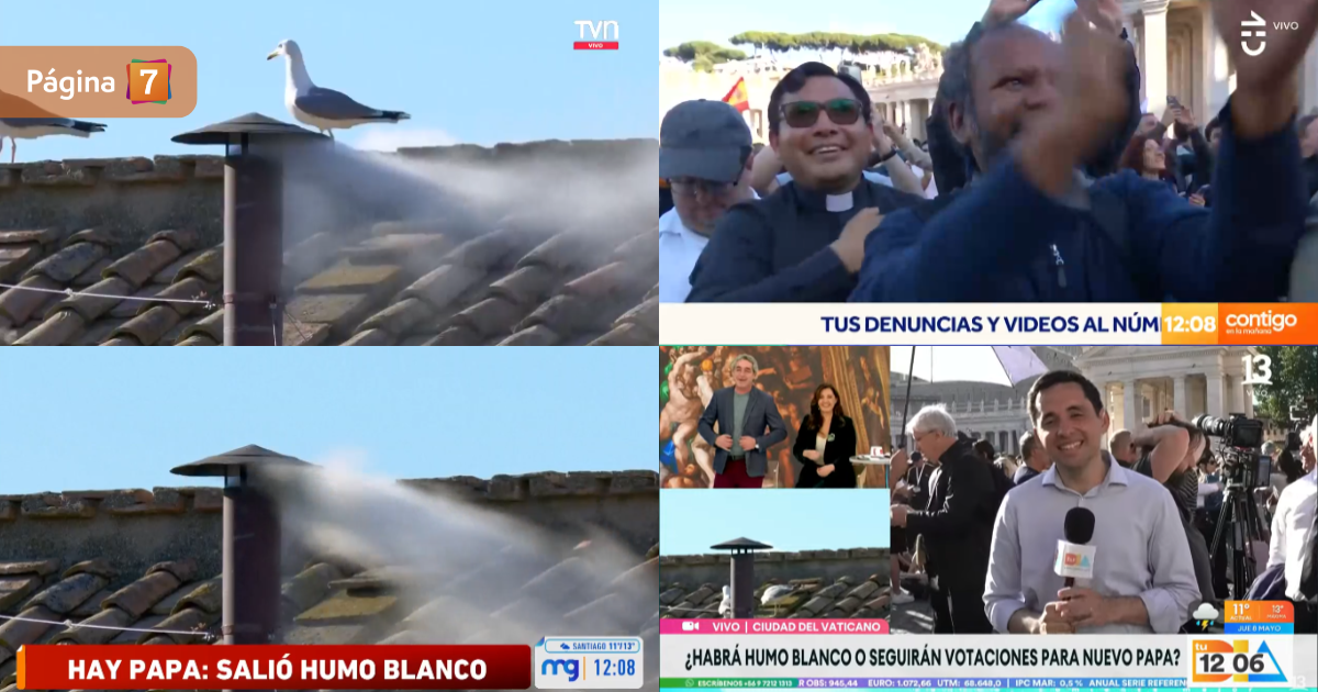 Hasta que se vio humo blanco: el rating matinal de este histórico jueves de elección de papa