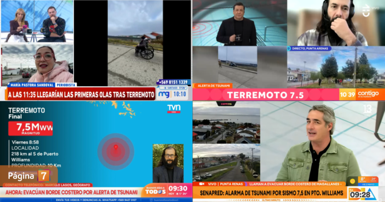 Con la pauta marcada por el terremoto en Magallanes: ¿qué canal fue el ganador del rating matinal?