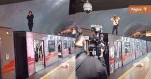 Descontrol en Metro La Cisterna: vendedores ambulantes causaron violento disturbio en pleno andén