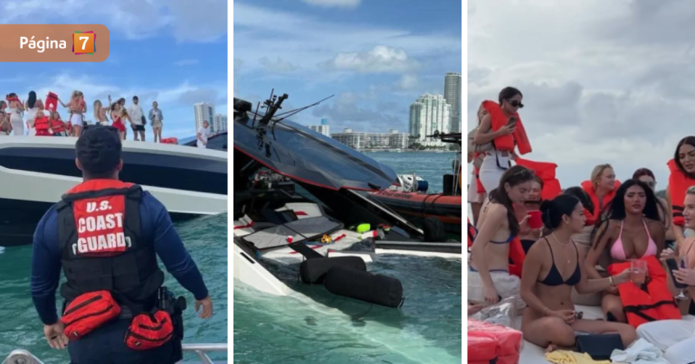 Yate de lujo se hunde en Miami con 32 'influencers' a bordo: investigan la causa