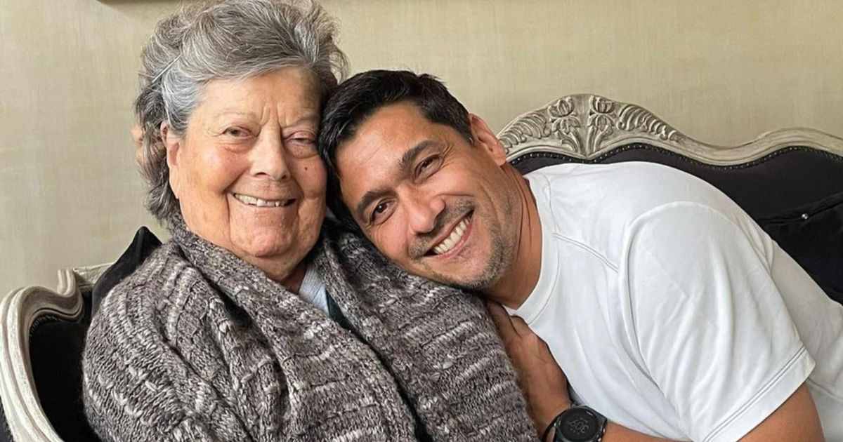 Rafael Araneda y su madre