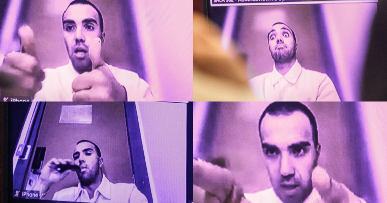 Fumó, tomó y encaró a jueza en audiencia: el actuar de Martín de los Santos, agresor de conserje