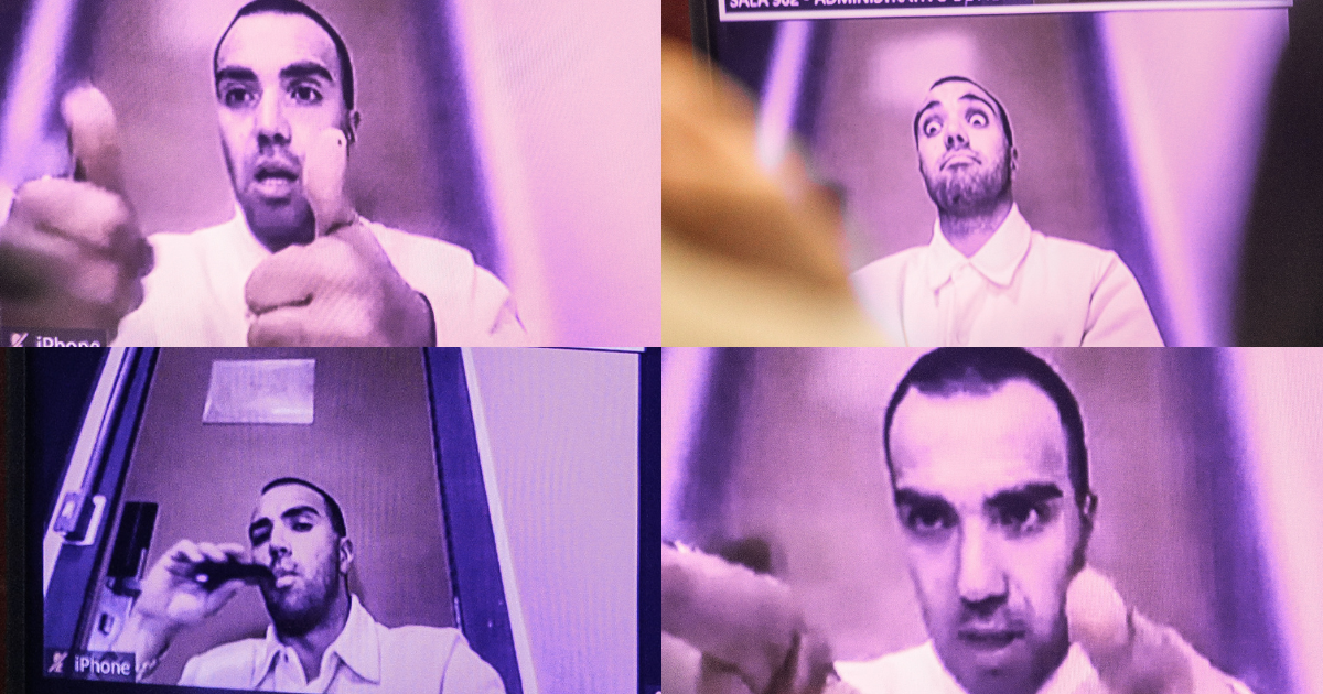 Fumó, tomó y encaró a jueza en audiencia: el actuar de Martín de los Santos, agresor de conserje