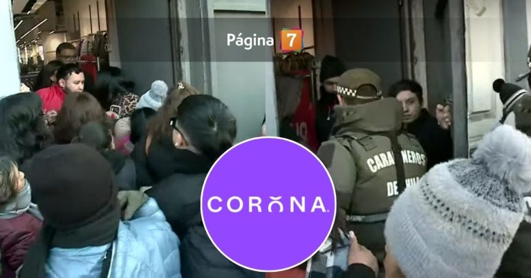 Caos en remate de tienda Corona: hubo intervención de Carabineros y personas en el suelo