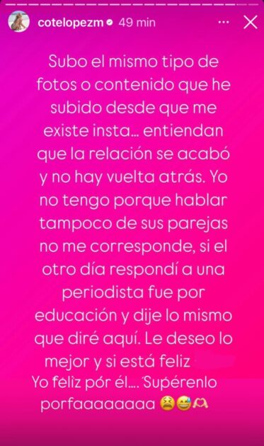 Coté López aclaró indirecta a Luis Jiménez