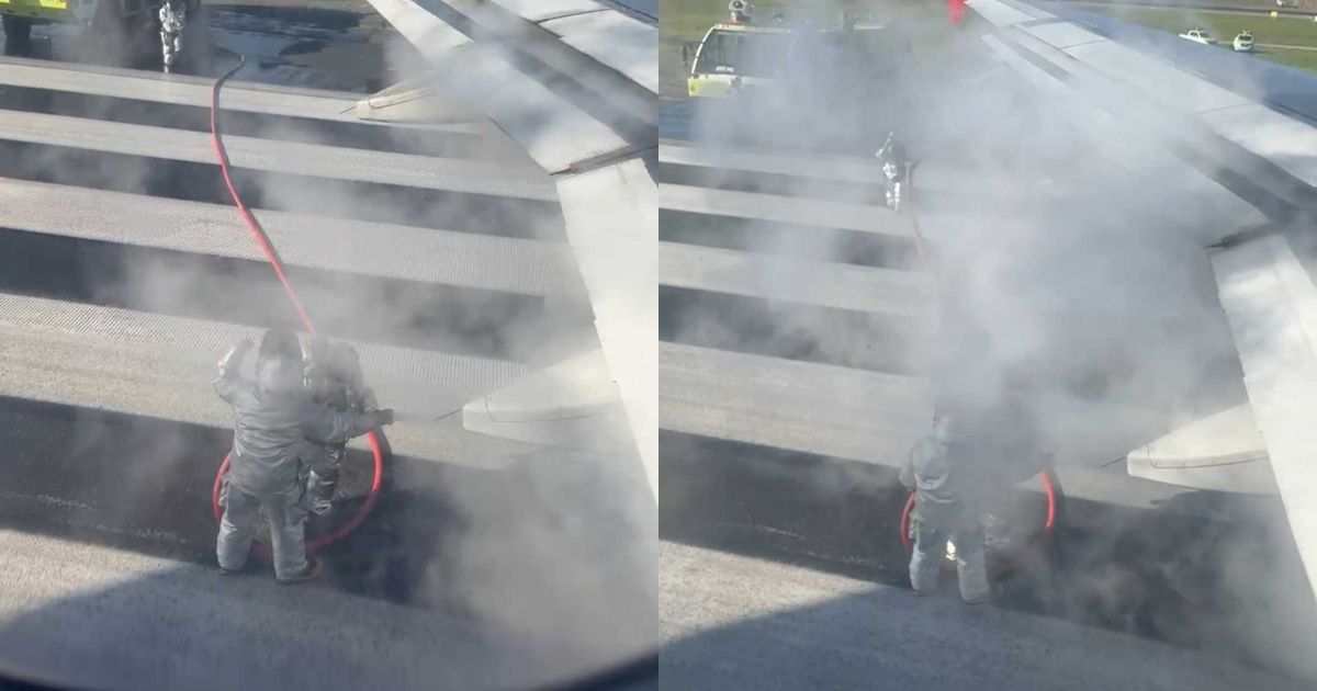 evacúan avión de LATAM