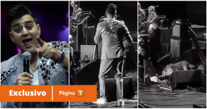 Jordan siguió cantando pese a fuerte caída en homenaje a Tommy Rey: 