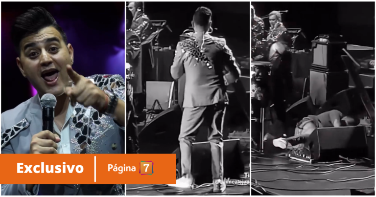 Jordan siguió cantando pese a fuerte caída en homenaje a Tommy Rey: 