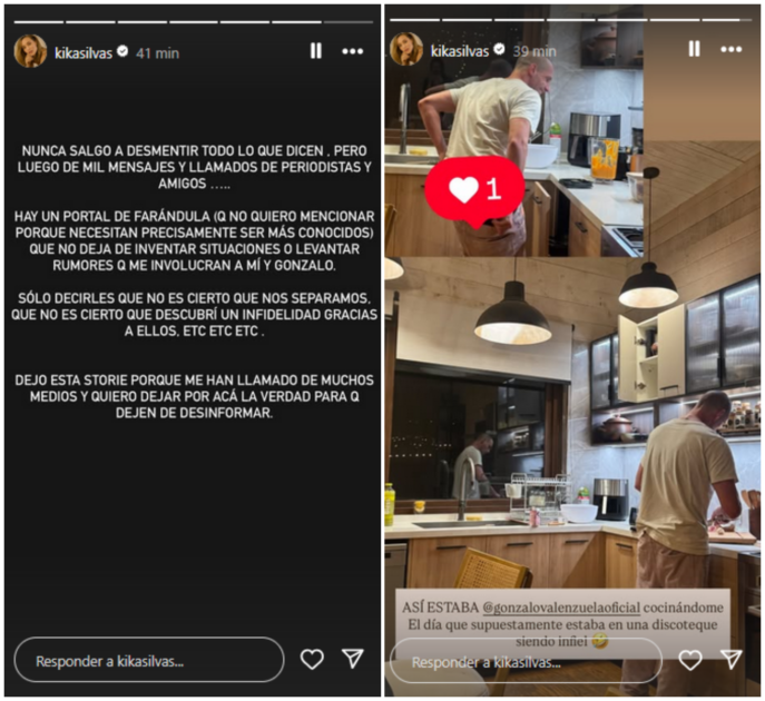 Kika Silva aclaró rumores de quiebre con Gonzalo Valenzuela.