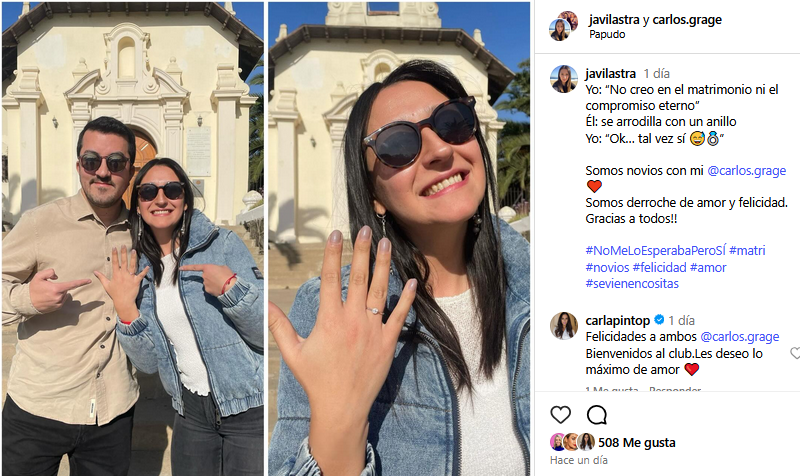 Carlos Grage anunció su matrimonio.