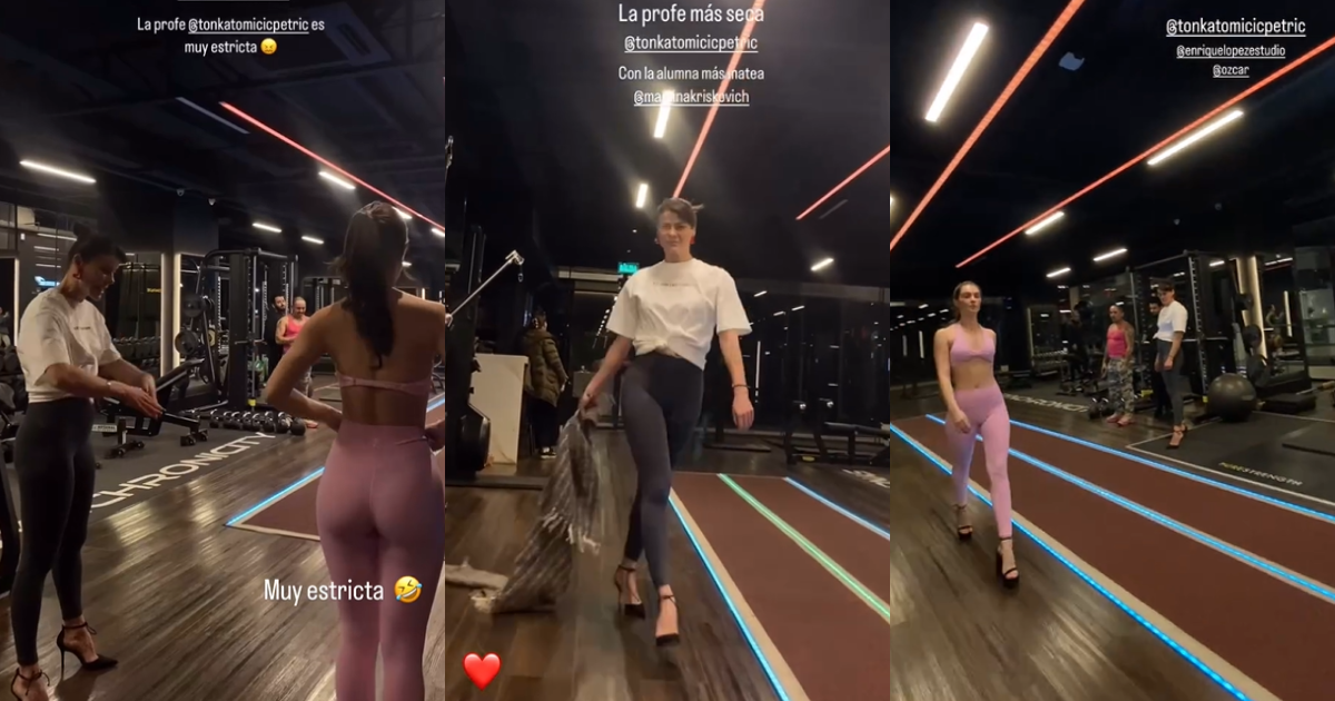 Las 'clases de pasarela' de Tonka Tomicic a Martina Kriskovich, candidata a Miss Universo Chile