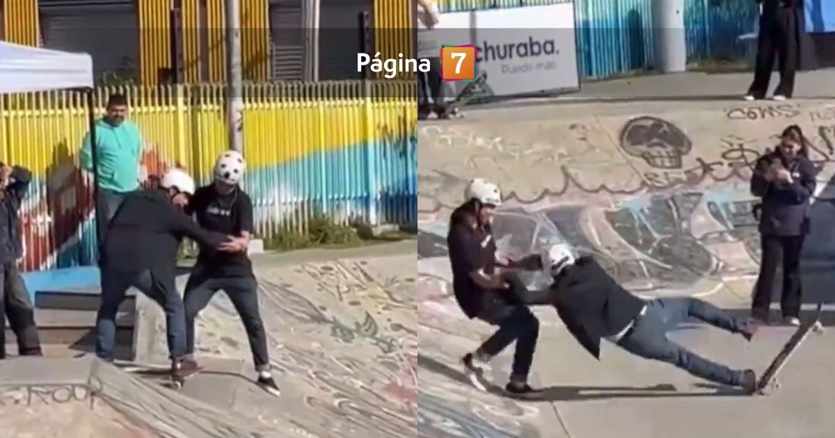 Delegado Gonzalo Durán caida skate